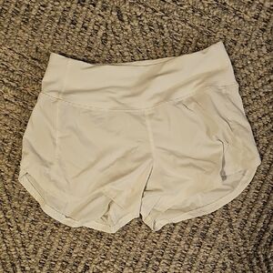 Lululemon Athletica Cream Athletic Shorts